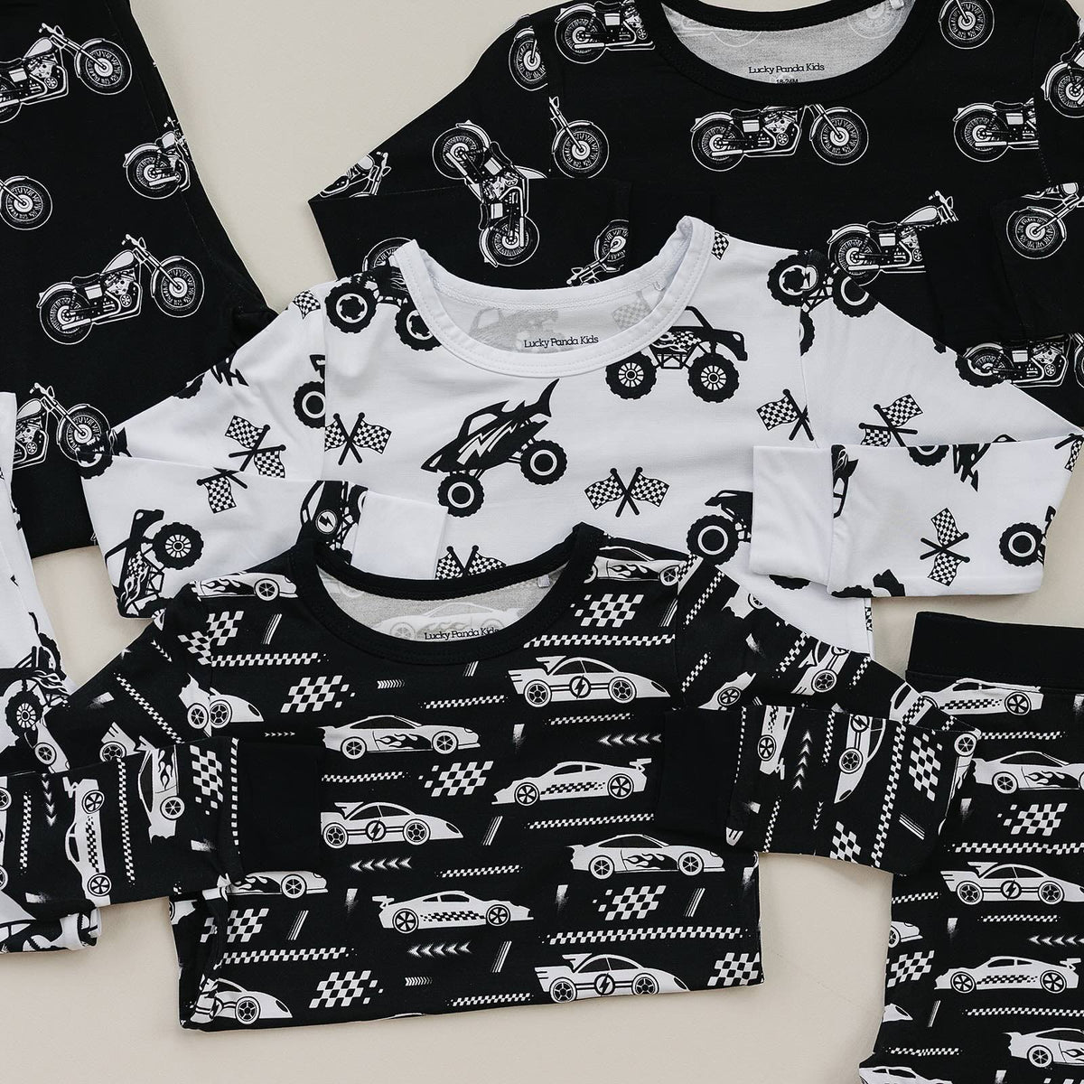 Bamboo Two Piece Set | Born to Ride Black