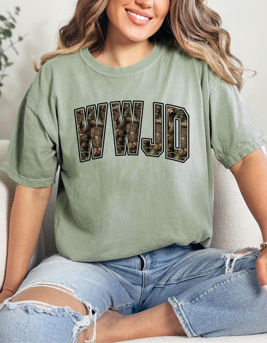 Custom Camo Varsity DTF Graphic Tee