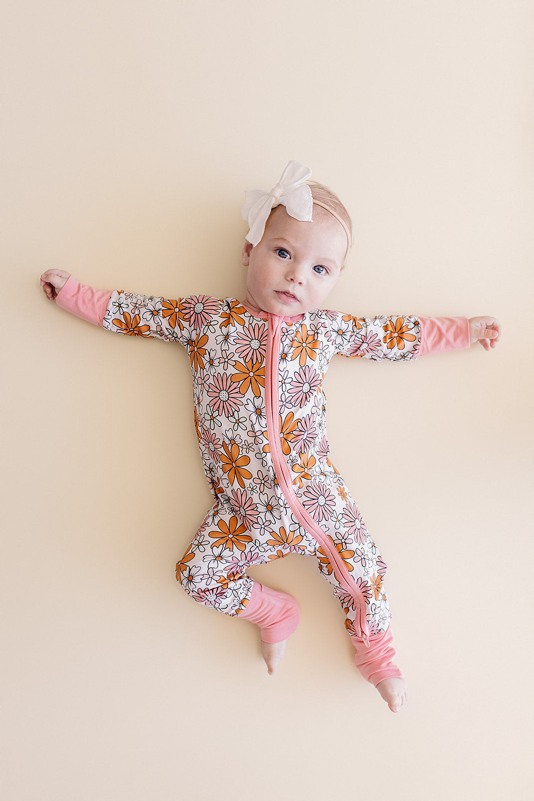 Bamboo Zip Romper | Retro Garden