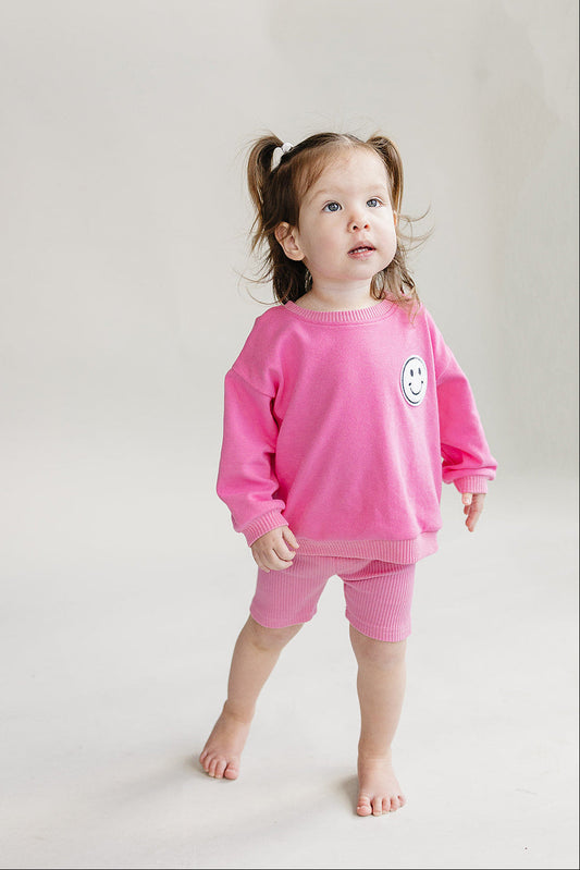 Biker Shorts Set | Pink