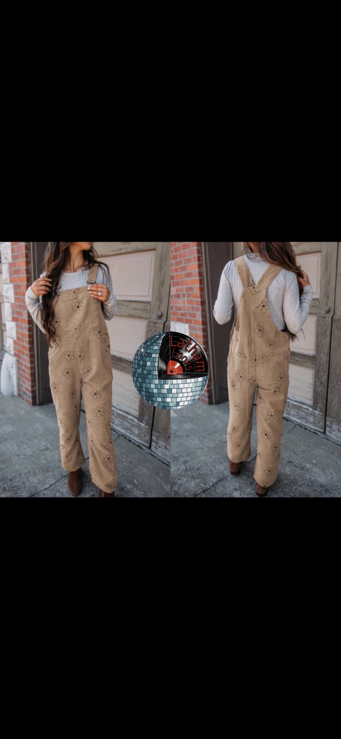 flower corduroy overalls