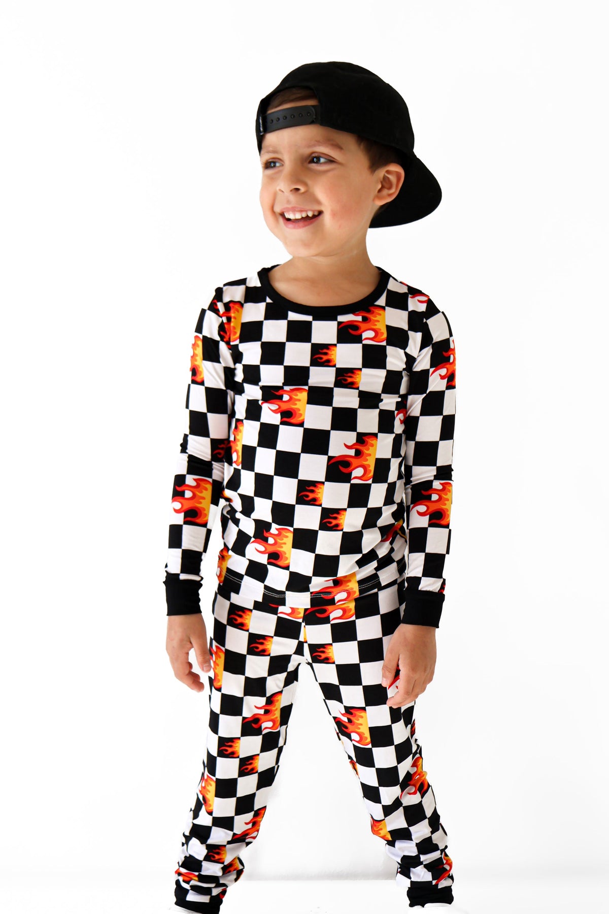 Bamboo Two Piece Set | Checker Blaze