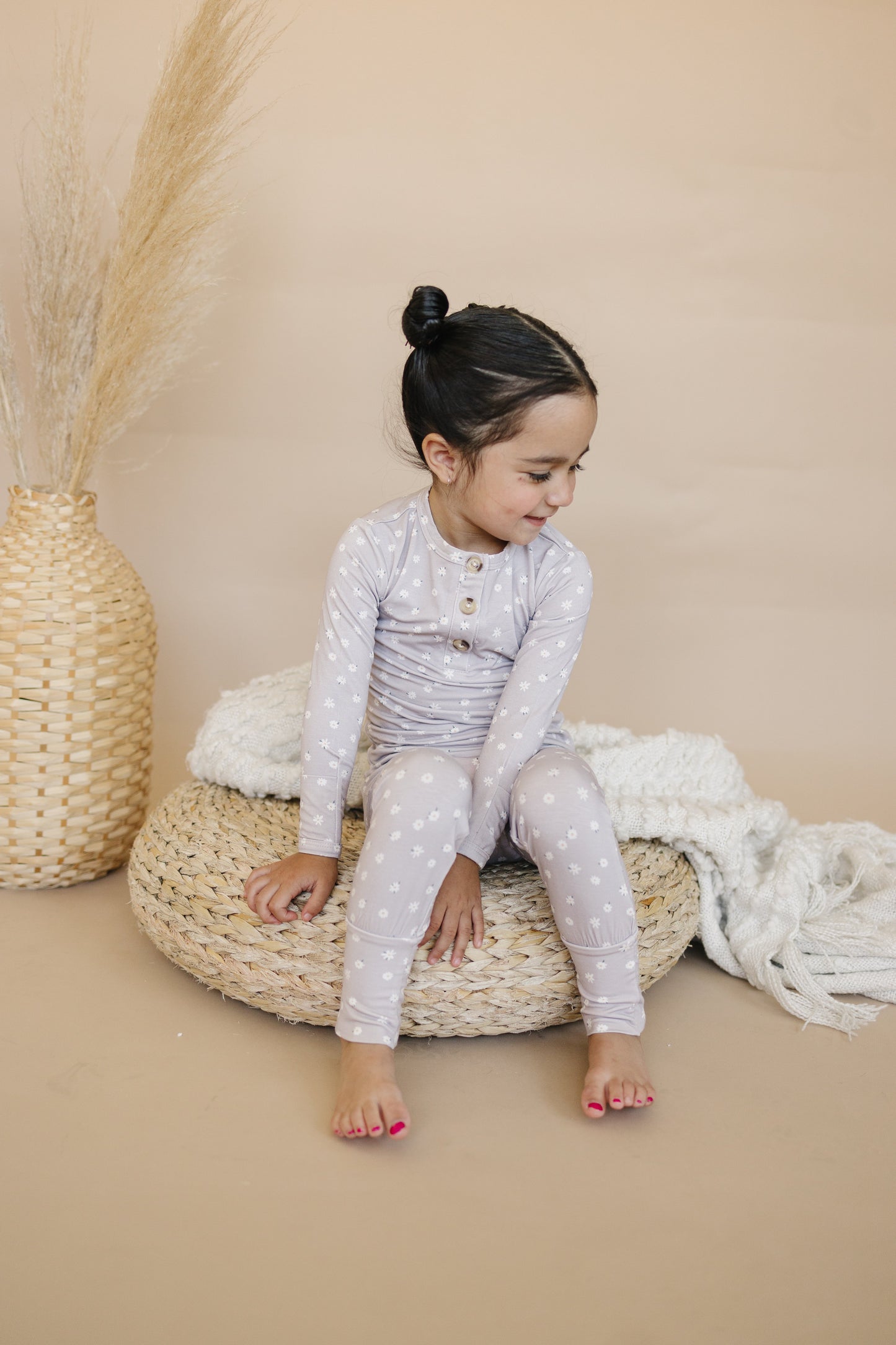 Oopsie Daisy 2pc Henley Bamboo Pajamas - Sizes Newborn & Up!