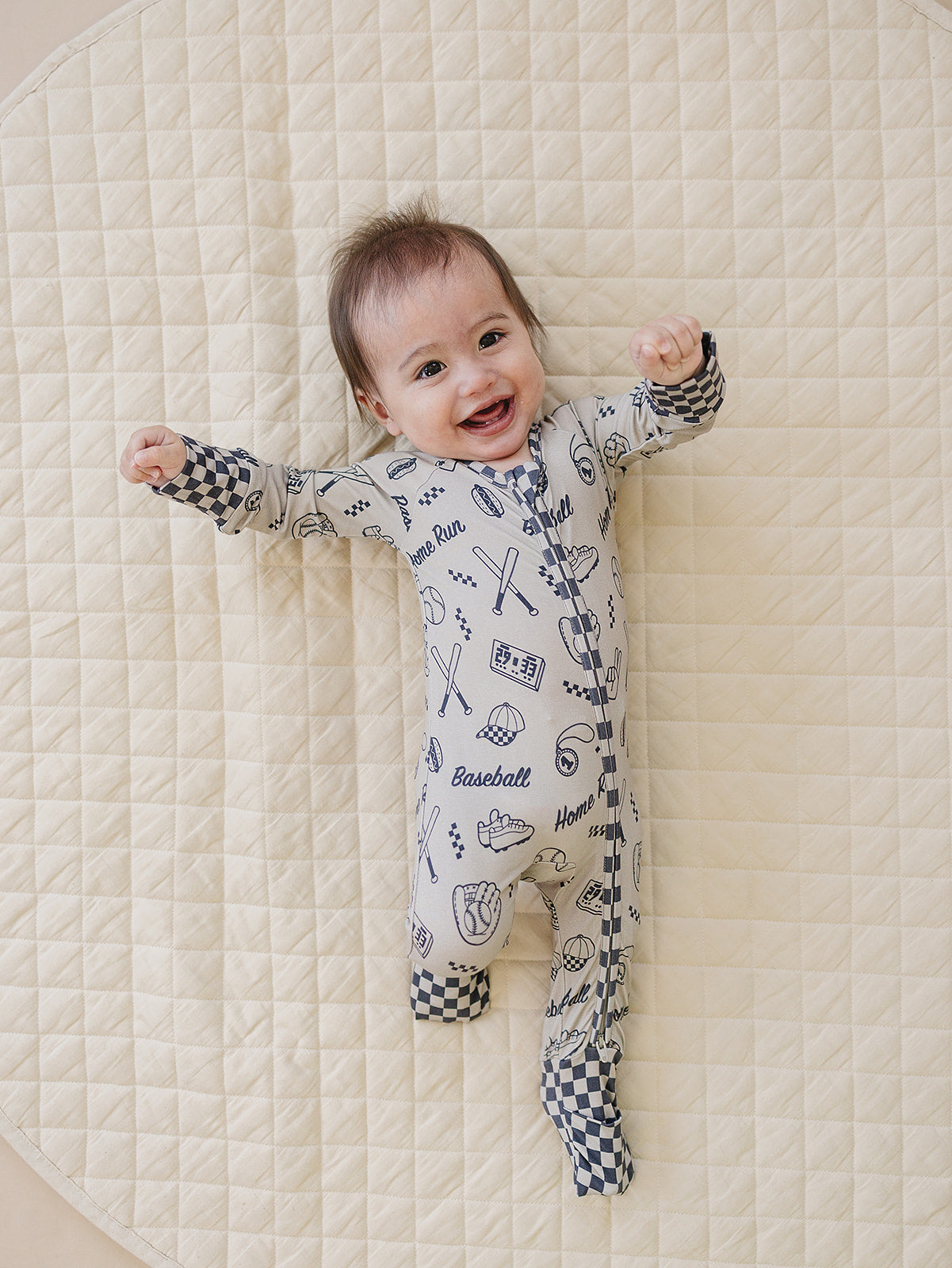 Bamboo Zip Romper | Home Run