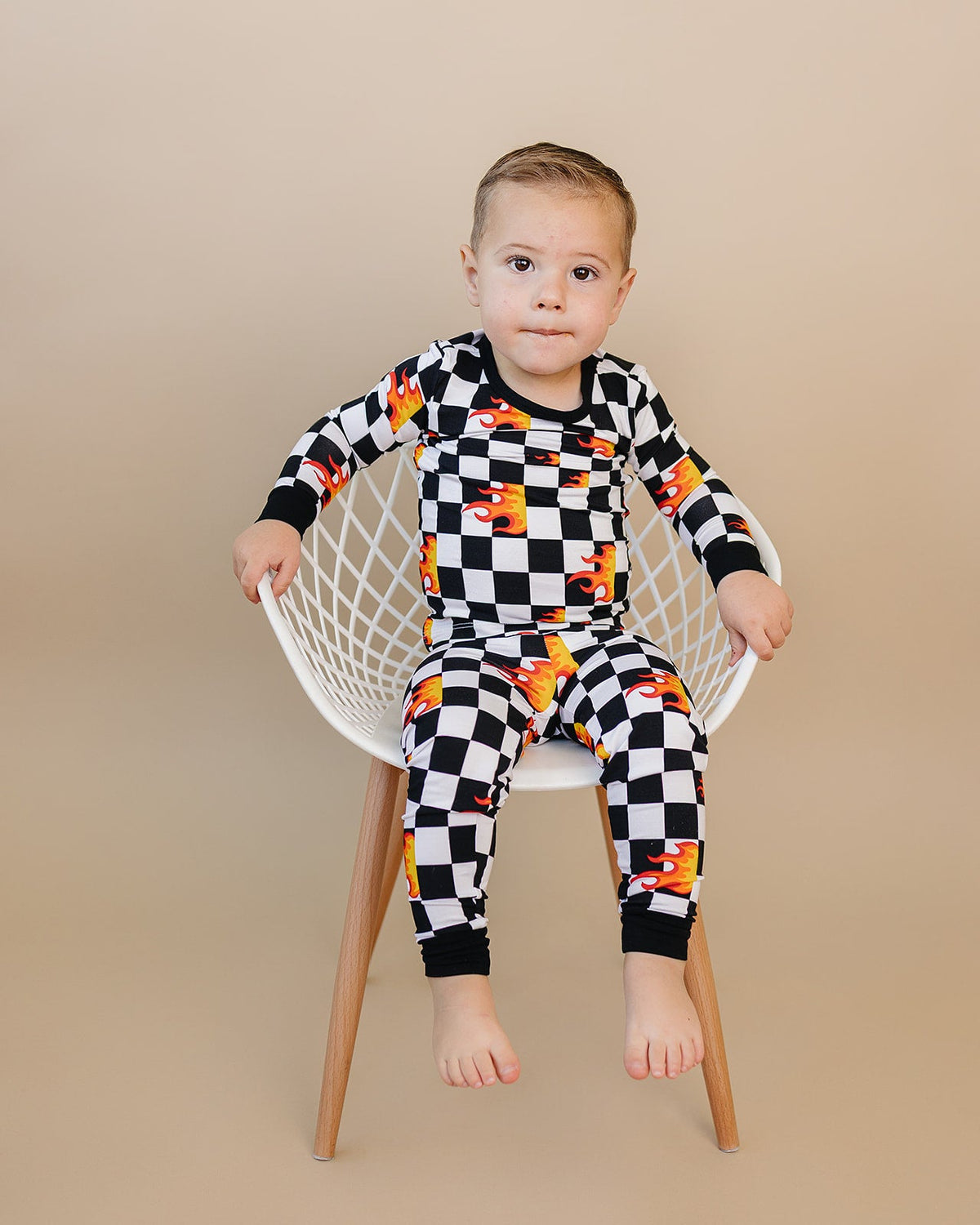 Bamboo Two Piece Set | Checker Blaze