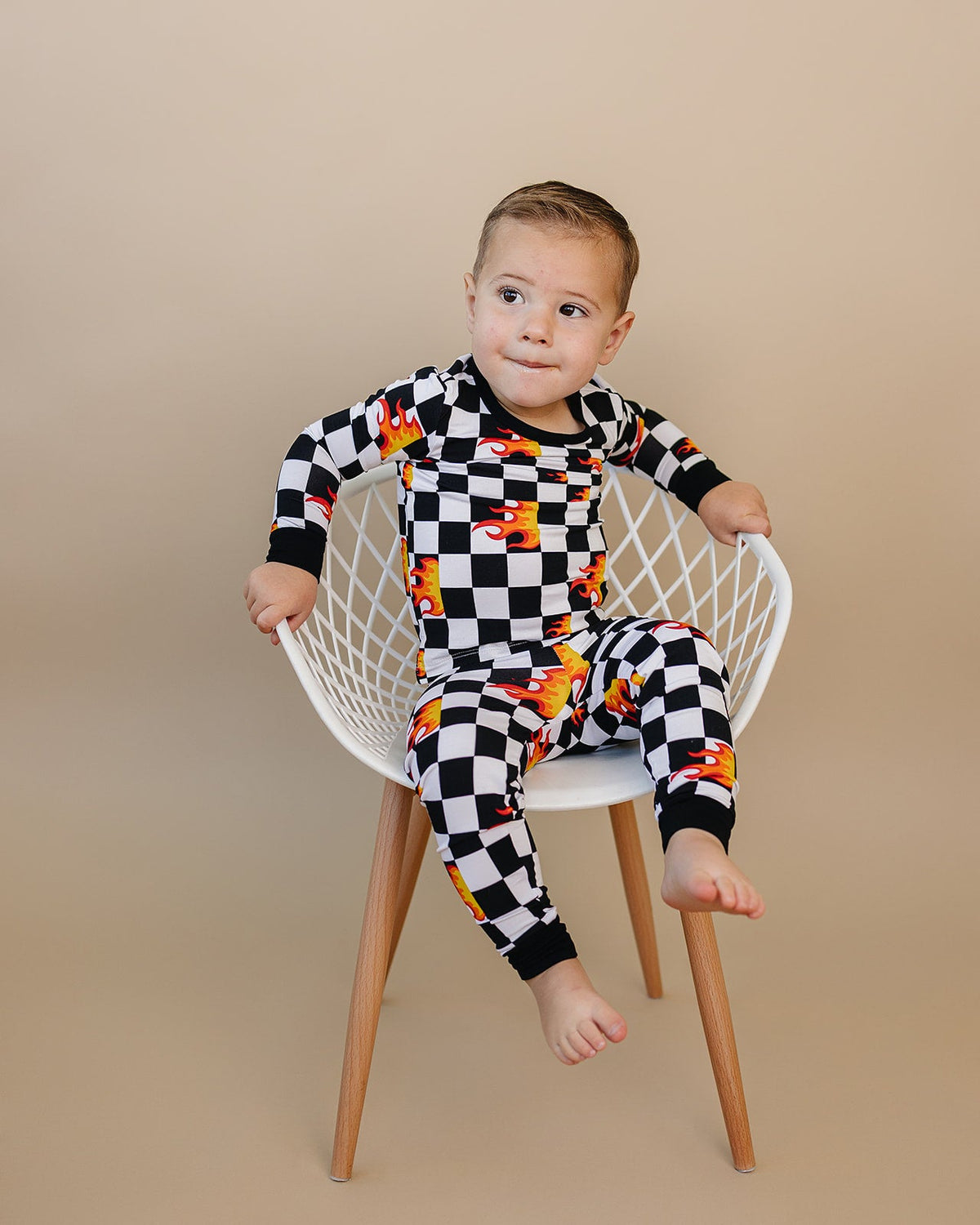 Bamboo Two Piece Set | Checker Blaze