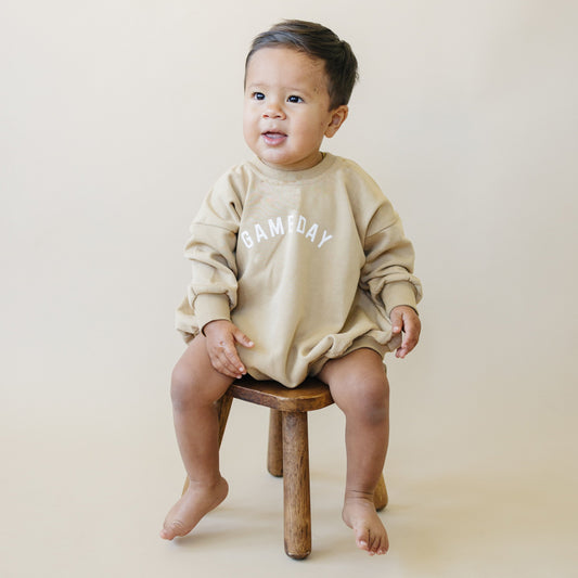 Gameday Sweatshirt Bubble Romper