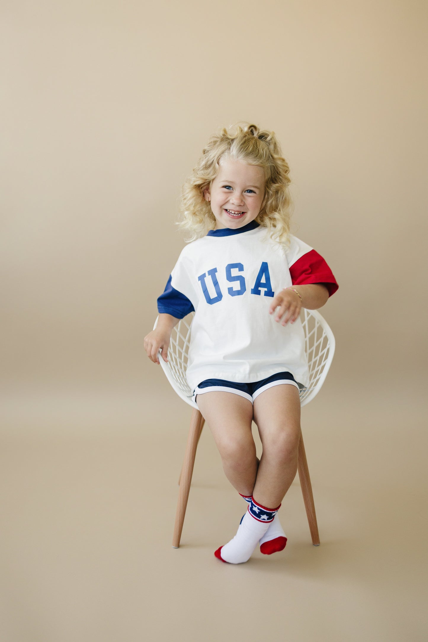 USA Colorblock Tee - Oversized or Regular Fit