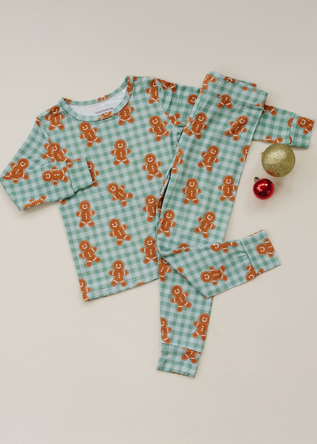 Bamboo Two Piece Set | Gingerbread Gingham