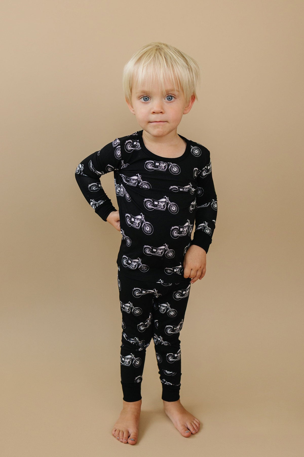 Bamboo Two Piece Set | Born to Ride Black