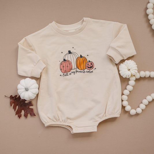 Fall Is My Favorite Color Organic Cotton Sweatshirt Romper