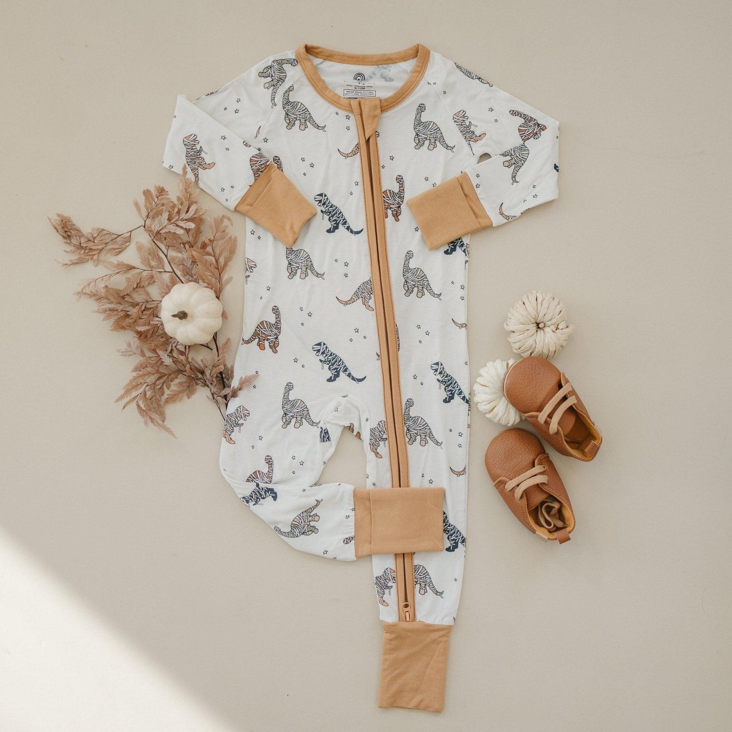 Mummy-Saurus Rex Bamboo Zippy Romper *Newborn & 0-3 months only