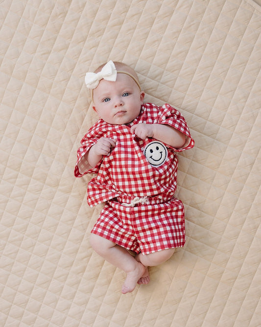 Shorts Set | Red Gingham